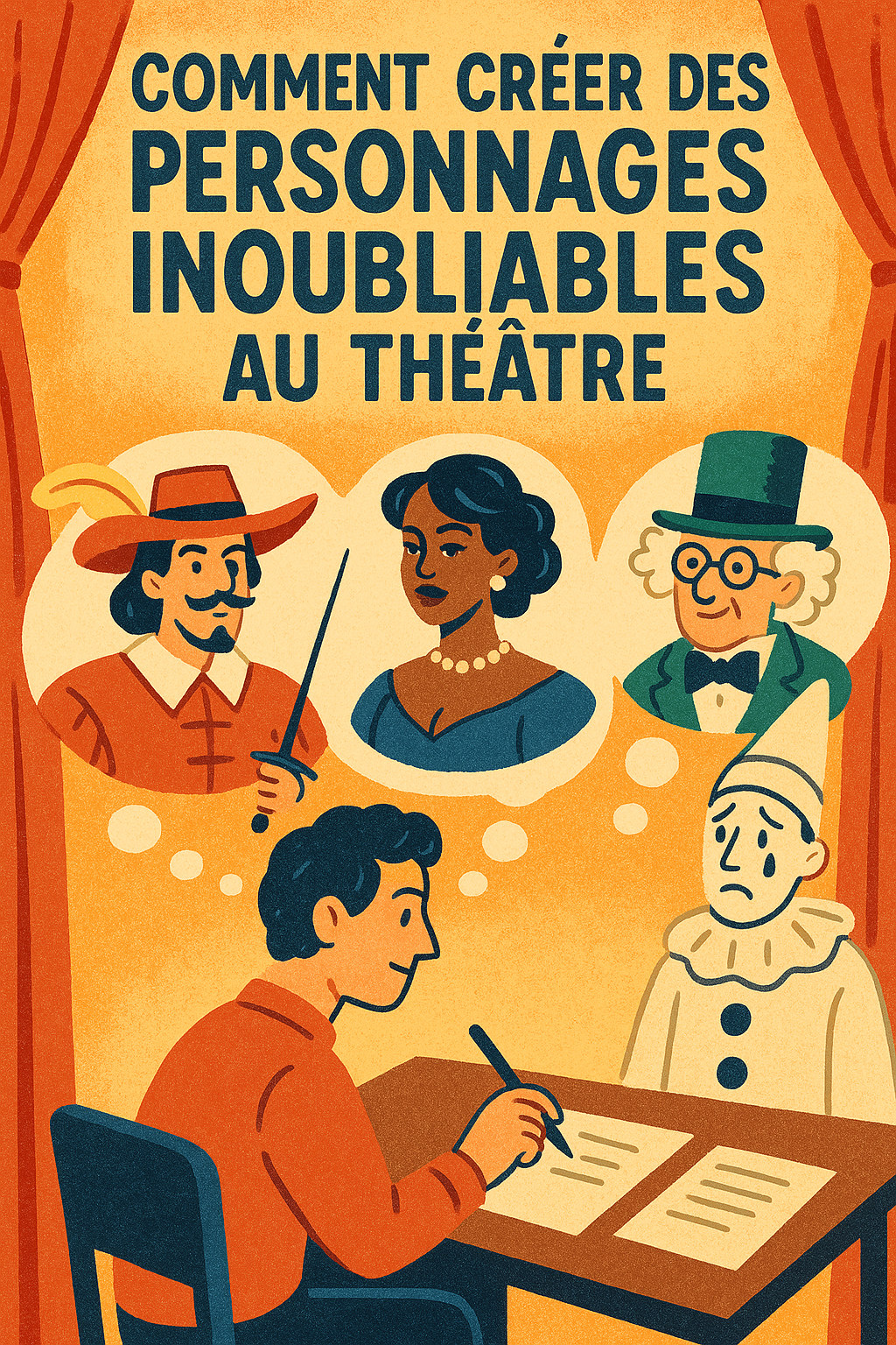 Développer des personnages mémorables pour vos pièces de théâtre

Les personnages au théâtre : comment les créer inoubliables 

[https://scene-en-ligne.com]